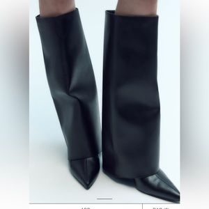 Black Zara TikTok boots